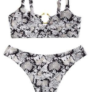 Women's Padded High Cut Two Piece Bikini Swimsuit